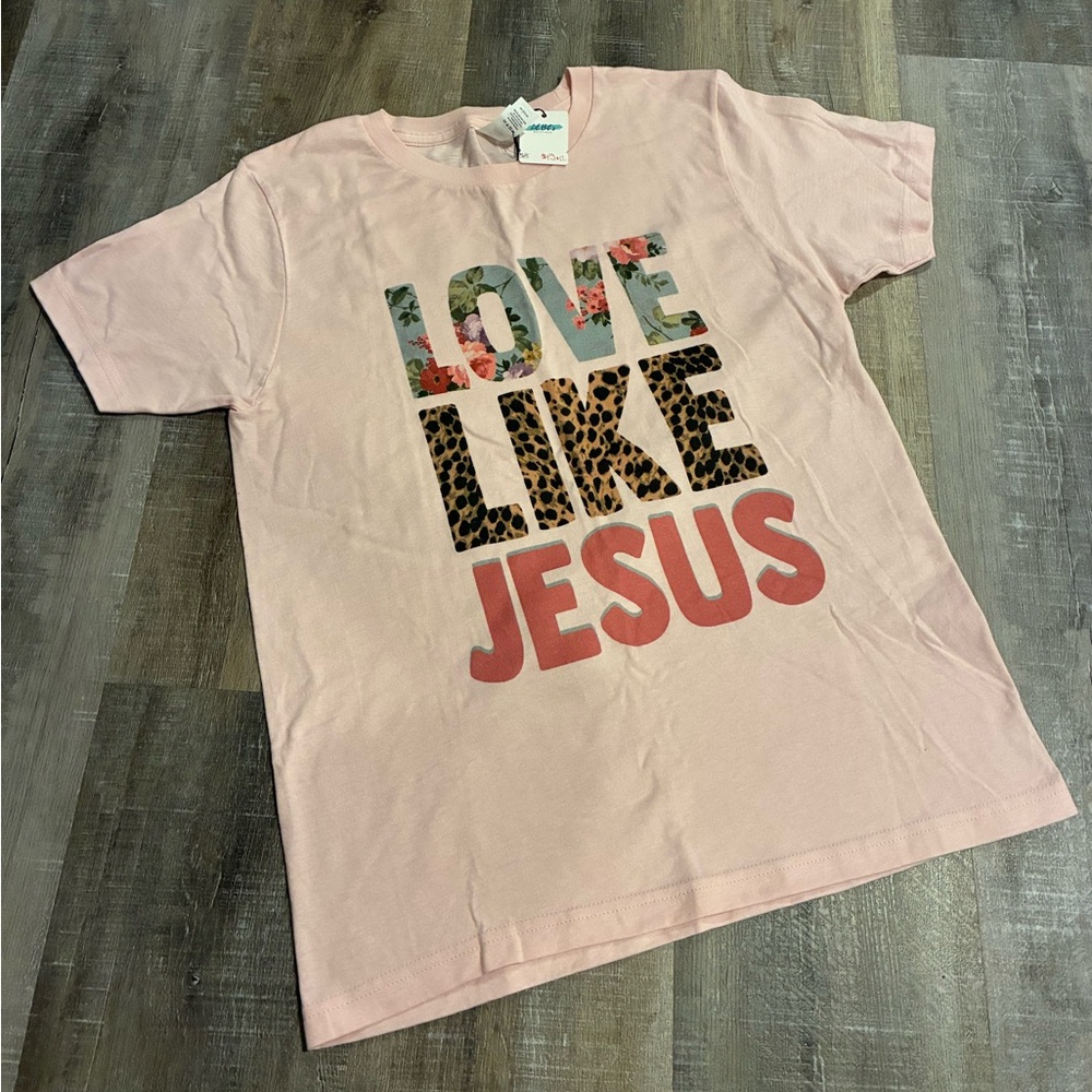 Tultex Pink 'Love Like Jesus' Kids Tee